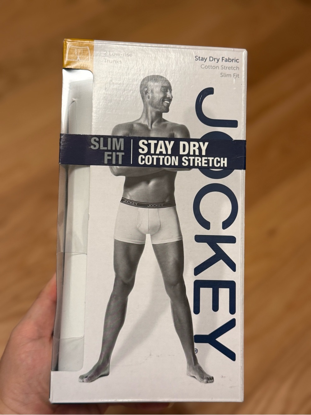 Jockey Slim Fit Stay Dry Cotton Stretch Boxer Briefs - White